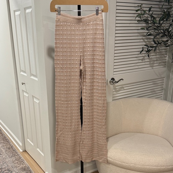 H&M High Waisted Beige Knit Pants - Picture 1 of 5